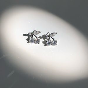 Cherry stud earrings in silver